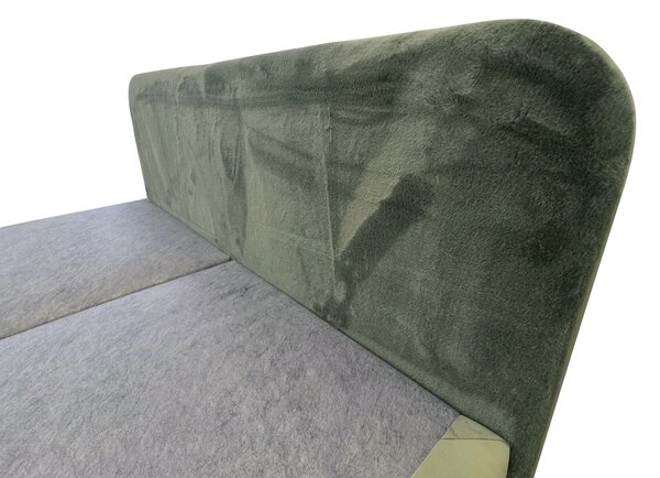 Čalouněná postel boxspring FORENA 140x200 cm tmavě zelená Matrace: Matrace Bonell pružinová