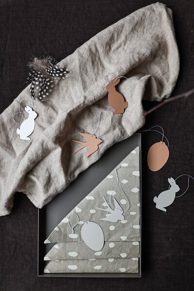 Velikonoční dekorace Deco Hare Cafe Au Lait - 4 ks COOEE Design