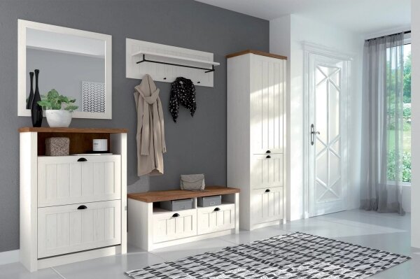 Nástěnný věšák LEMAS 40x109 cm bílá