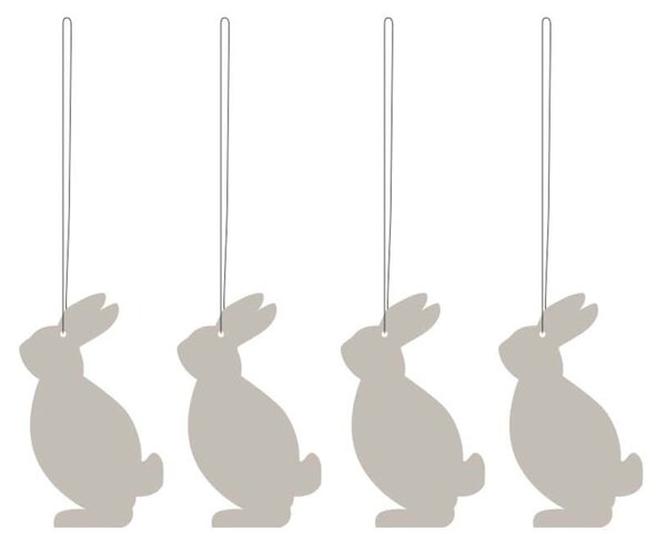 Velikonoční dekorace Deco Hare Sand - set 4 ks COOEE Design