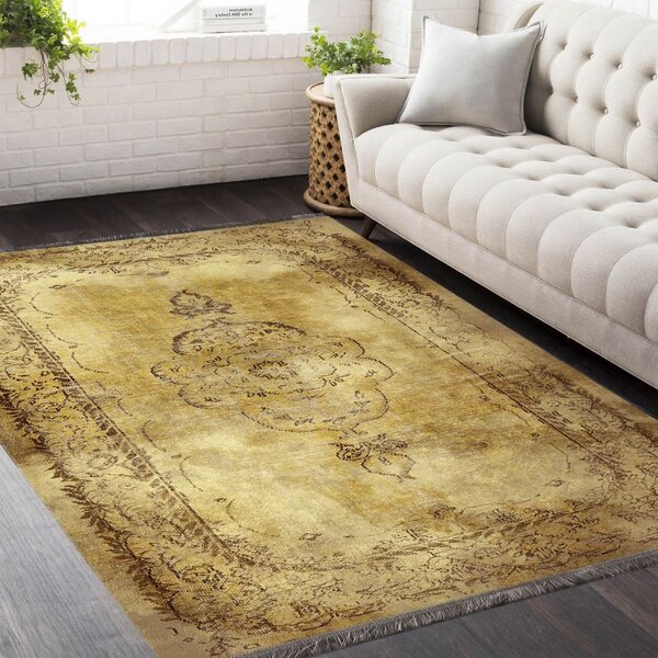 Makro Abra Moderní kusový koberec protiskluzový Horeca-New 150 Klasický zlatý Rozměr: 120x180 cm