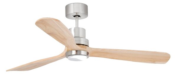 FARO 33560DC-LED Stropní ventilátor LANTAU LED/15W/230V dřevo/chrom pr.132 cm+DO