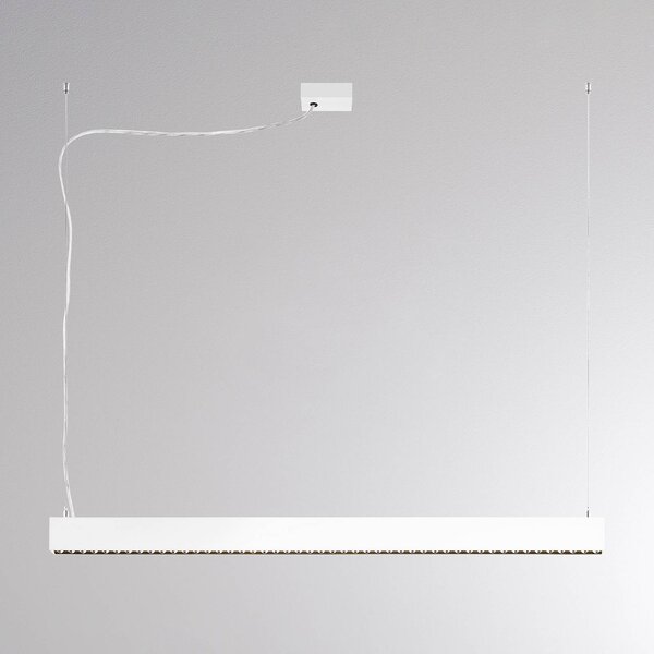 Molto Luce LED závěsné světlo PERFORA PROLINE M, bílá, 106 cm, DALI up/down, stmívatelný, Bílá / opál, Obývací pokoj / jídelna, Hliník, Moderní
