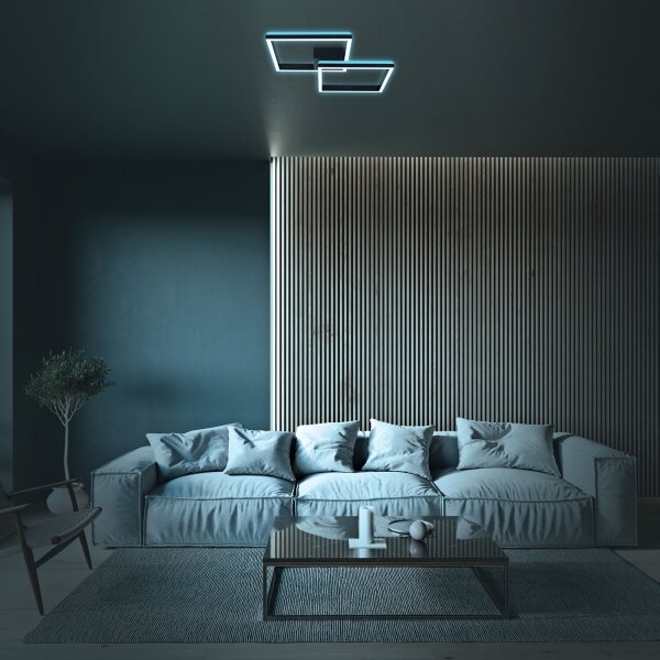 Brilo - LED RGBW Stmívatelný přisazený lustr FRAME 2xLED/17W/230V 2700-6500K+ DO
