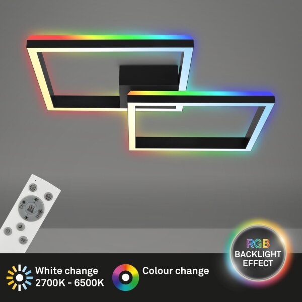 Brilo - LED RGBW Stmívatelný přisazený lustr FRAME 2xLED/17W/230V 2700-6500K+ DO