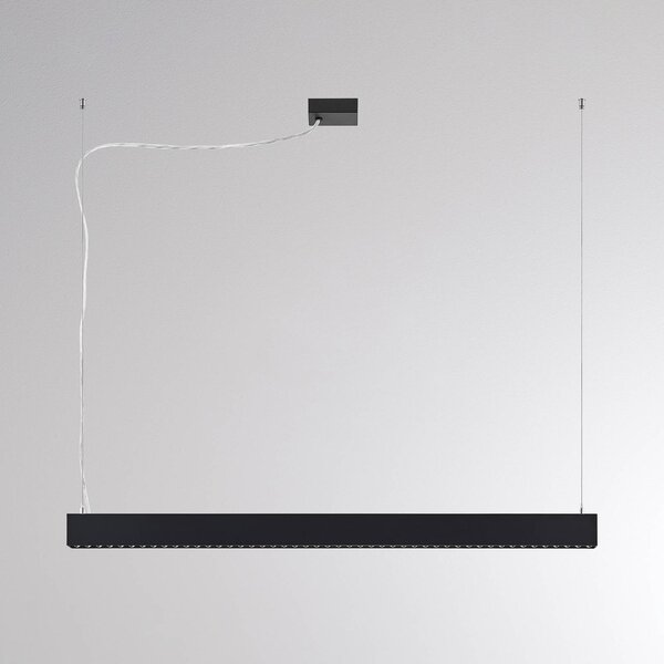 Molto Luce LED závěsné světlo PERFORA PROLINE M černá 106 cm DALI up/down, stmívatelný, Černá, Obývací pokoj / jídelna, Hliník, Moderní