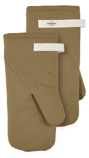 Kuchyňské rukavice Oven Mitts Khaki - set 2 ks The Organic Company