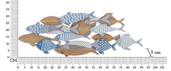 Kovová nástěnná dekorace 91x33,5 cm Fish – Mauro Ferretti