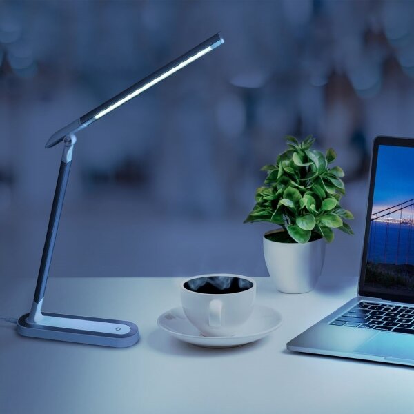 LED Stmívatelná dotyková stolní lampa MADERA LED/7W/230V bílá