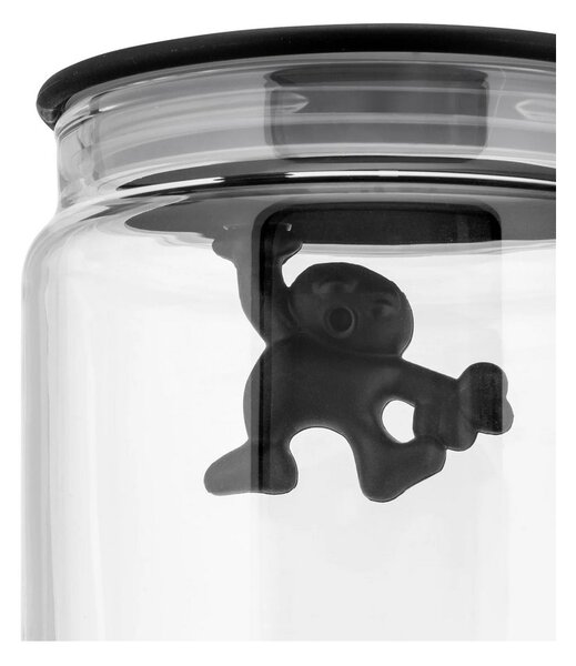 Kuchyňská dóza Gianni Little Man Black 1400 ml Alessi