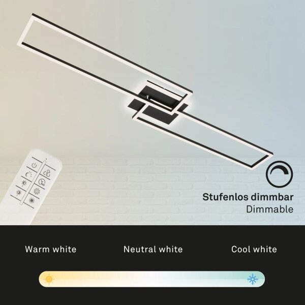 Brilo - LED Stmívatelný přisazený lustr FRAME 2xLED/20W/230V 2700-6500K + DO