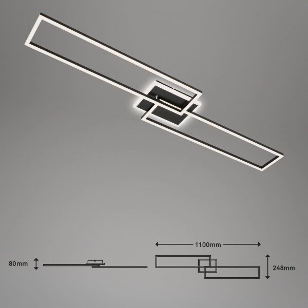 Brilo - LED Stmívatelný přisazený lustr FRAME 2xLED/20W/230V 2700-6500K + DO