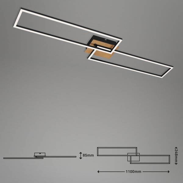 Brilo - LED Stmívatelný přisazený lustr FRAME 2xLED/20W/230V 2700-5000 + DO