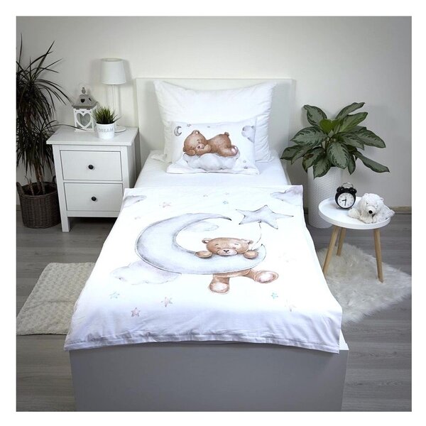 Bavlněné dětské povlečení do postýlky 100x135 cm Teddy "Moon" – Jerry Fabrics