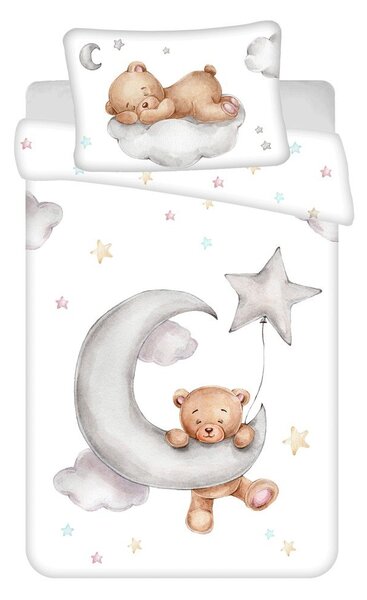 Bavlněné dětské povlečení do postýlky 100x135 cm Teddy "Moon" – Jerry Fabrics