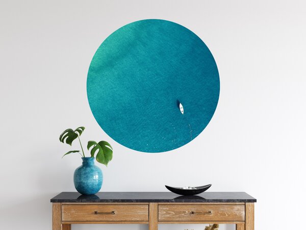FUGU Dekorace na zeď přemístitelný eko kruh - Lonely boat Rozměr: Malý kruh 41 cm