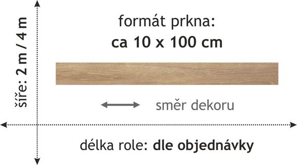 Beaulieu International Group, PVC podlaha - lino Master X 2960, na míru, šíře 4m, hnědá, bez podkladu, chodba / předsíň