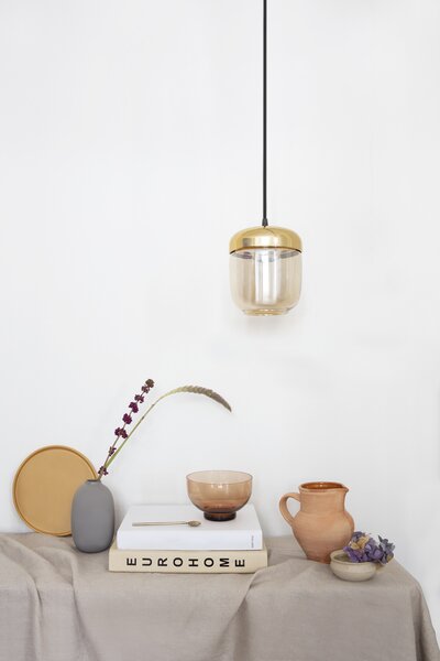 Závěsné svítidlo Acorn Amber Brass Umage