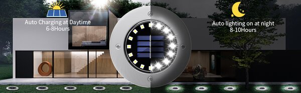 LEDsolar 16Z venkovní světlo k zapíchnutí do země 1 ks, 16 LED, bezdrátové, iPRO, 1W, studená barva