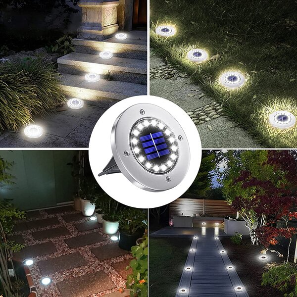 LEDsolar 16Z venkovní světlo k zapíchnutí do země 1 ks, 16 LED, bezdrátové, iPRO, 1W, studená barva