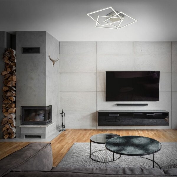 Brilo - LED Stmívatelný přisazený lustr FRAME LED/40W/230V Wi-Fi Tuya + DO