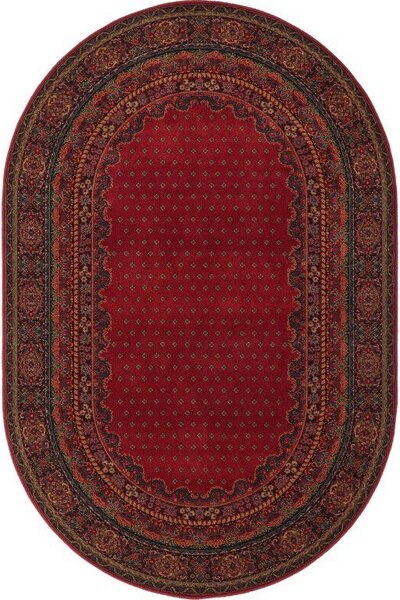 Oválný vlněný koberec Dywilan Polonia Baron Burgund 2 červený Rozměr: 170x235 cm