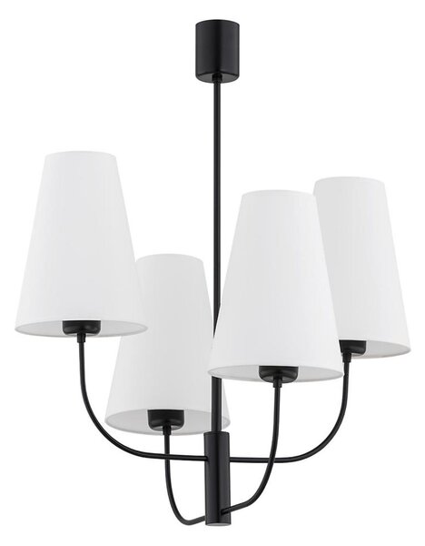 Argon 1822 - Lustr na tyči SAFIANO 4xE27/15W/230V černá
