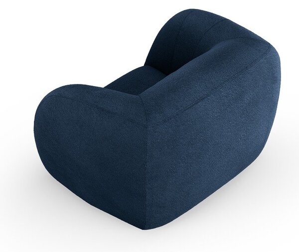 Modré křeslo z textilie bouclé Essen – Cosmopolitan Design