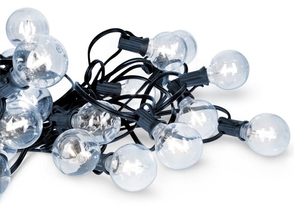 Brilagi - LED Venkovní dekorační řetěz GIRLANDA 25xE12 20m IP44 studená bílá