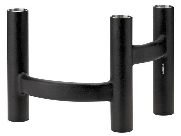Svícen Ora Three-Branch Black Stelton