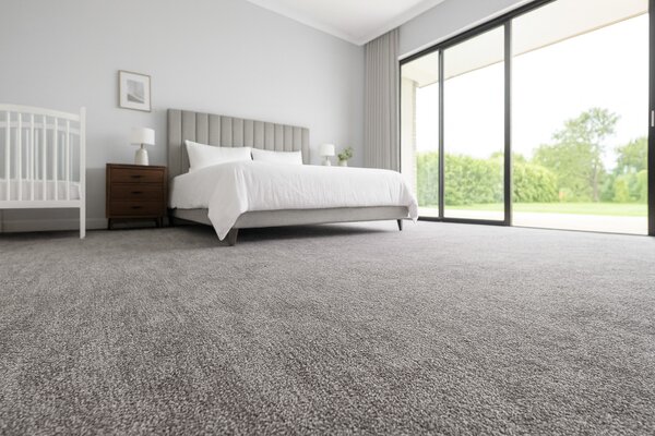 Spoltex, Metrážový koberec Leon 39144 Šedý, na míru, šíře 3m,4m, šedá, filc, chodba / předsíň