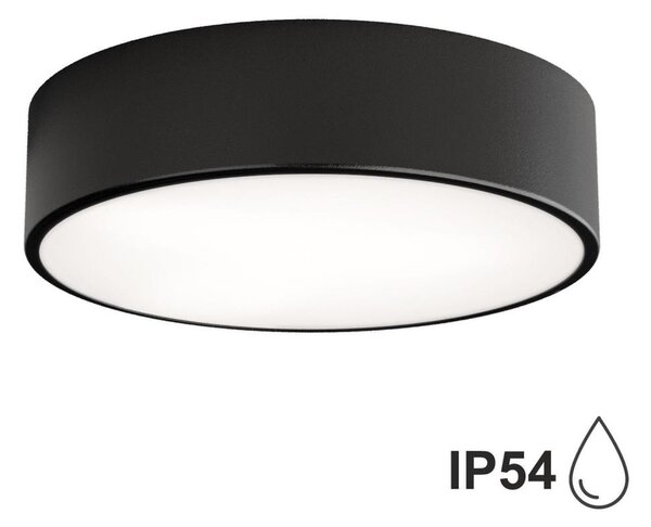 Koupelnové stropní svítidlo se senzorem CLEO 2xE27/24W/230V pr. 30 cm černá IP54