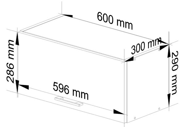 Digestořová skříňka 60 cm VERMINA - bílá