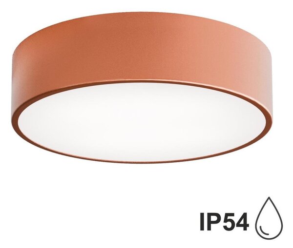Koupelnové stropní svítidlo se senzorem CLEO 2xE27/24W/230V pr.30 cm měděná IP54