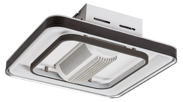 RABALUX 71341 Aireon stropní svítidlo s ventilátorem 480x480mm LED 50W/2200lm 3000+4000+6000K černá, stmívatelné, dálkový ovladač