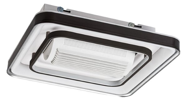 RABALUX 71341 Aireon stropní svítidlo s ventilátorem 480x480mm LED 50W/2200lm 3000+4000+6000K černá, stmívatelné, dálkový ovladač