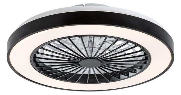 RABALUX 71336 Dalfon2 stropní svítidlo s ventilátorem D480mm LED 40W/2200lm 3000+4000+6000K černá, stmívatelné, dálkový ovladač