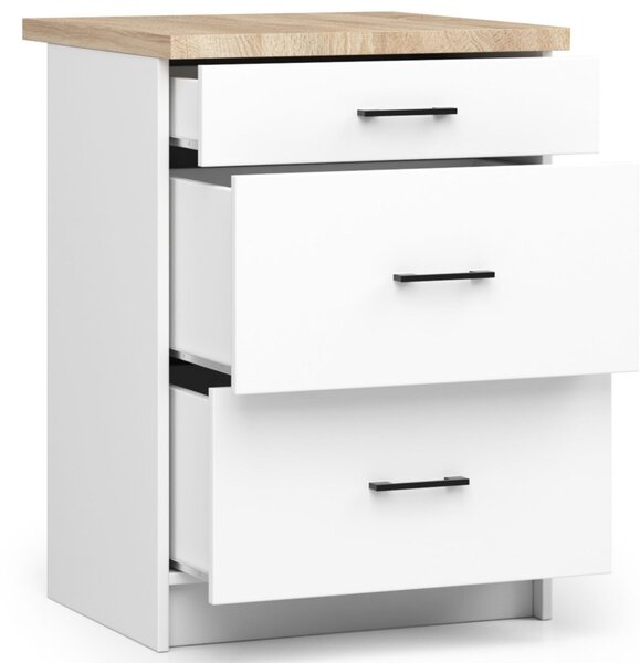 Kuchyňská skříňka se šuplíky 60 cm VERMINA - bílá