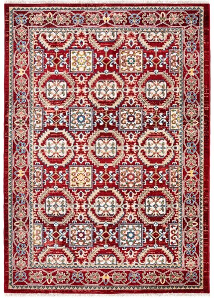 Makro Abra Kusový koberec RIVOLI EE62B Klasický červený Rozměr: 80x150 cm
