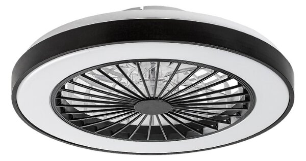 RABALUX 71336 Dalfon2 stropní svítidlo s ventilátorem D480mm LED 40W/2200lm 3000+4000+6000K černá, stmívatelné, dálkový ovladač