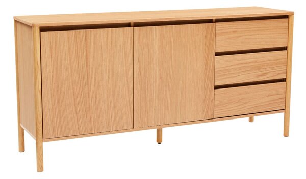 Komoda Blair 160 cm, přírodní dub, 3 zásuvky a skříňka (SB01)