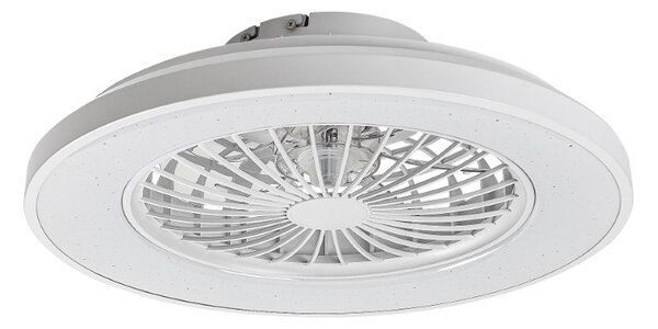 RABALUX 71332 Dalfon2 stropní svítidlo s ventilátorem D485mm LED 48W/2400lm 3000-6500K bílá, stmívatelné, dálkový ovladač, starlight efekt
