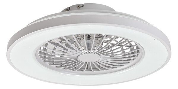 RABALUX 71332 Dalfon2 stropní svítidlo s ventilátorem D485mm LED 48W/2400lm 3000-6500K bílá, stmívatelné, dálkový ovladač, starlight efekt