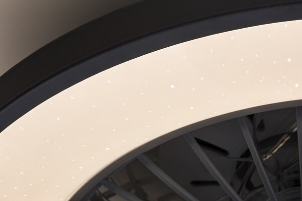 RABALUX 71332 Dalfon2 stropní svítidlo s ventilátorem D485mm LED 48W/2400lm 3000-6500K bílá, stmívatelné, dálkový ovladač, starlight efekt