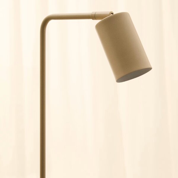 Béžová kovová stojací lampa Kave Home Manie 147 cm