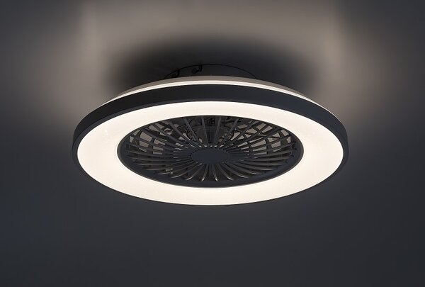 RABALUX 71332 Dalfon2 stropní svítidlo s ventilátorem D485mm LED 48W/2400lm 3000-6500K bílá, stmívatelné, dálkový ovladač, starlight efekt