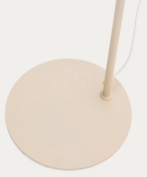 Béžová kovová stojací lampa Kave Home Manie 147 cm