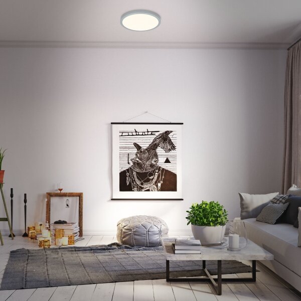 Briloner 3704-014-LED Stmívatelné stropní svítidlo RUNA LED/22W/230V stříbrná+DO