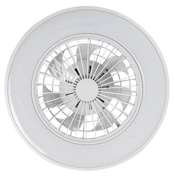RABALUX 71332 Dalfon2 stropní svítidlo s ventilátorem D485mm LED 48W/2400lm 3000-6500K bílá, stmívatelné, dálkový ovladač, starlight efekt