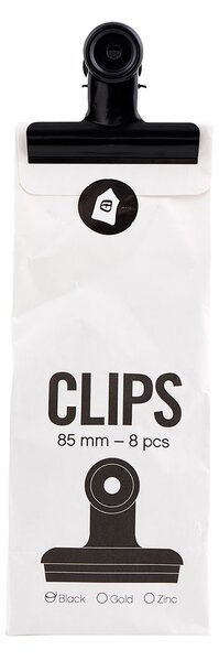 Kancelářské klipsy Office černé 8 ks Monograph